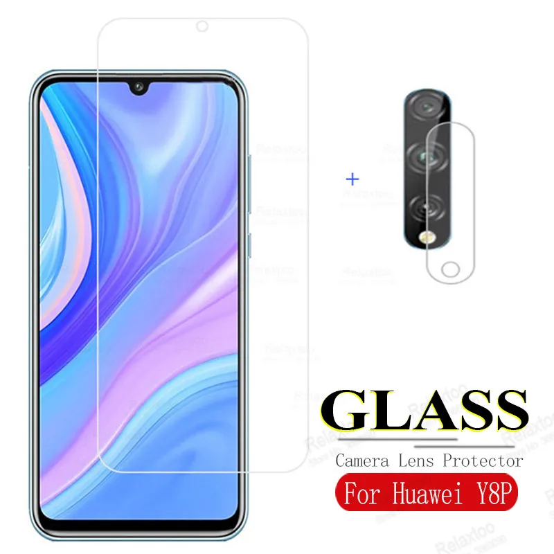 

Защитное стекло для камеры 2 в 1 для Huawei Y8P, закаленное стекло для Huawei y8p, y8y, y 8, p y8 p, стеклянная защита для экрана телефона 6,3 дюйма