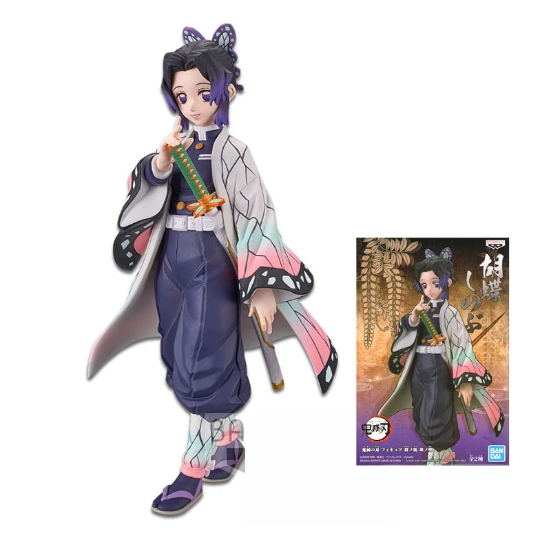 

Original Kochou Shinobu Kimetsu no Yaiba Anime Figurine Action Figure Genuine Demon Slayer Collectible Model Toy DXF 16715 17cm