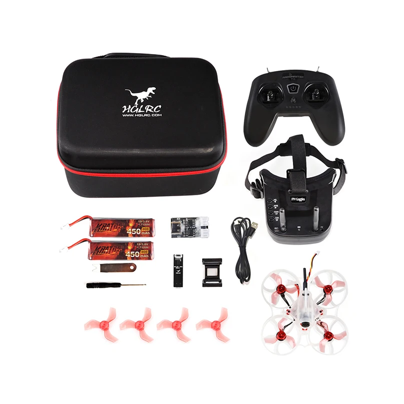 

HGLRC Petrel 75Whoop 1S 2S RTF 360 Degree Safety Protection Brushless Motor 75mm Indoor RC Tinywhoop FPV Drone VR009 Goggles