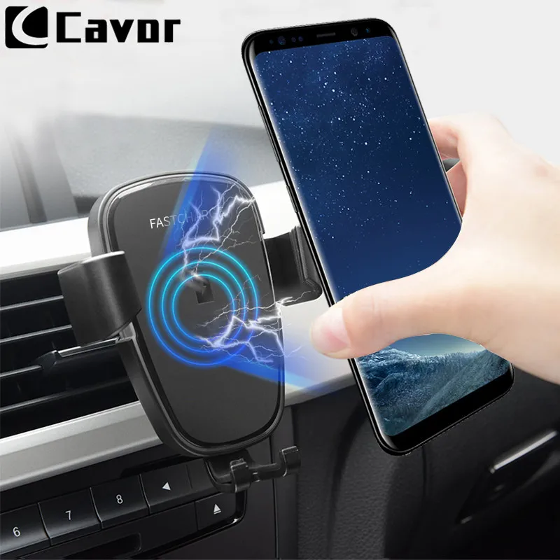 

Car Mount Qi Wireless Fast Charger For Samsung Galaxy Note10+ 5G 10 Plus Case Wireless Mobile Charging Car Phone Gravity Holder