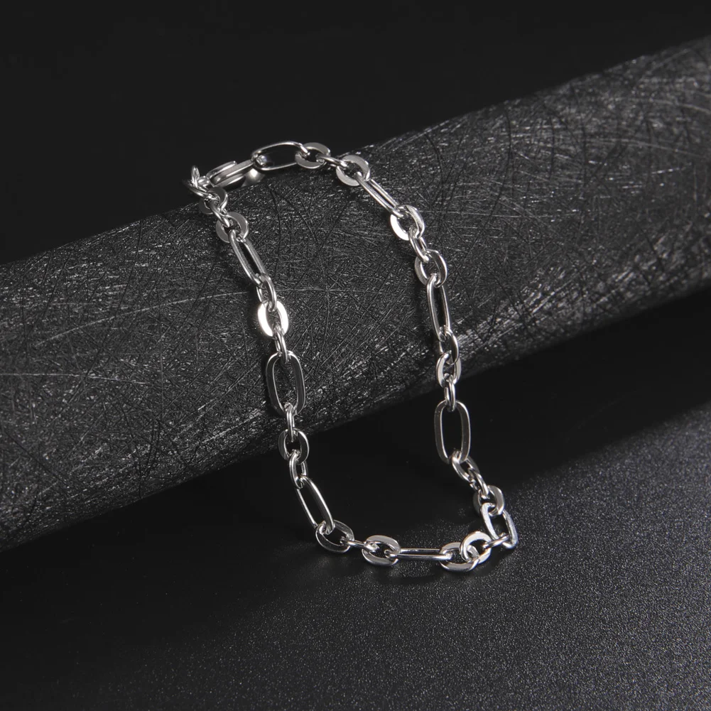 Likegreat нержавеющая сталь звено цепи браслет цвета: золотистый серебристый Цвет Коренастый КУБИНСКИЙ