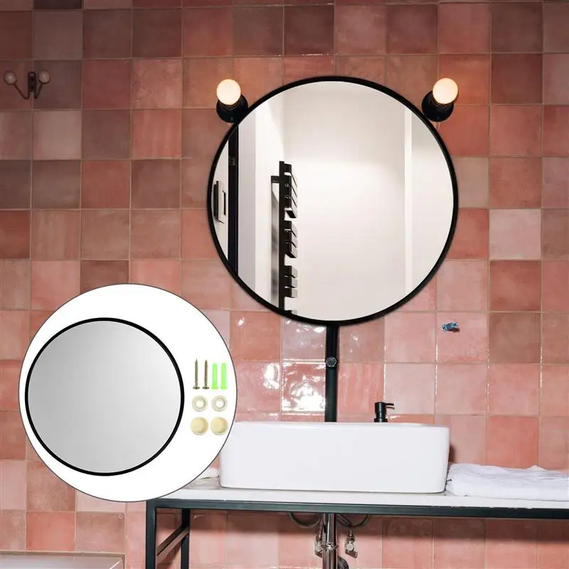

Exquisite Makeup Mirror Bathroom Hanging Mirror Home Round Vintage Mirror
