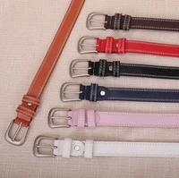 2020 new two line ladies square buckle belt imitation leather retro ladies casual belt korean decorative jeans belt