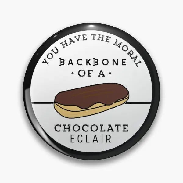 

Moral Backbone Of A Chocolate Eclair Customizable Soft Button Pin Jewelry Creative Fashion Lapel Pin Cartoon Collar Women Hat