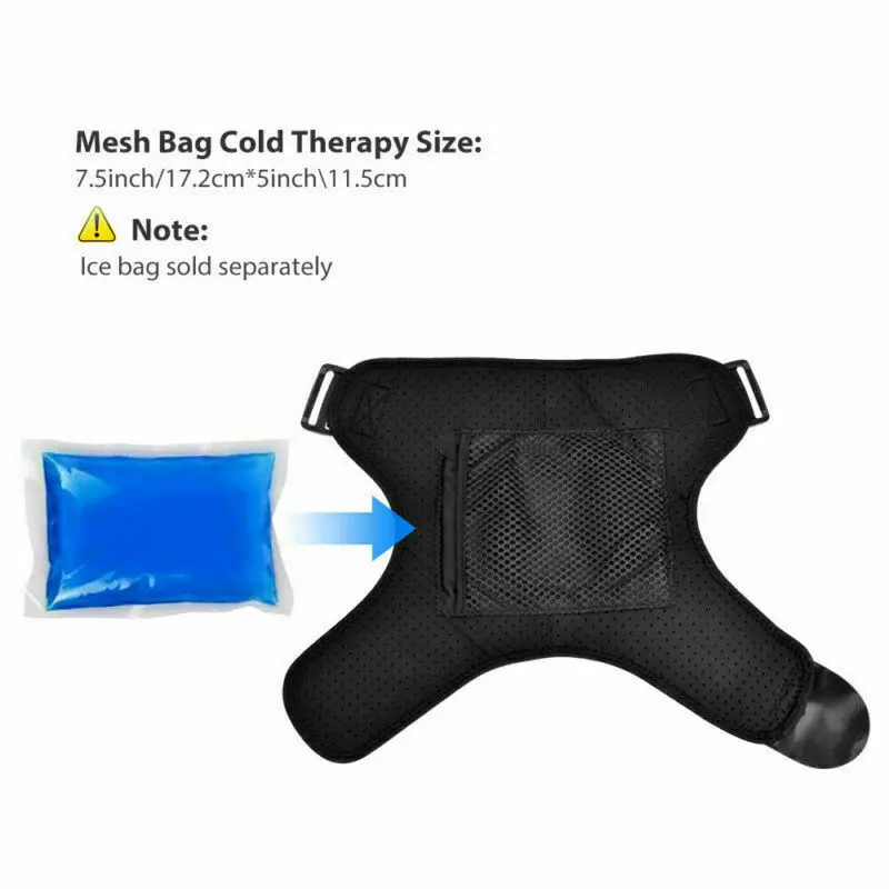 

Adjustable Breathable Gym Sports Care Single Shoulder Support Back Brace Guard Strap Wrap Belt Band Pads Black Bandage Men/Women