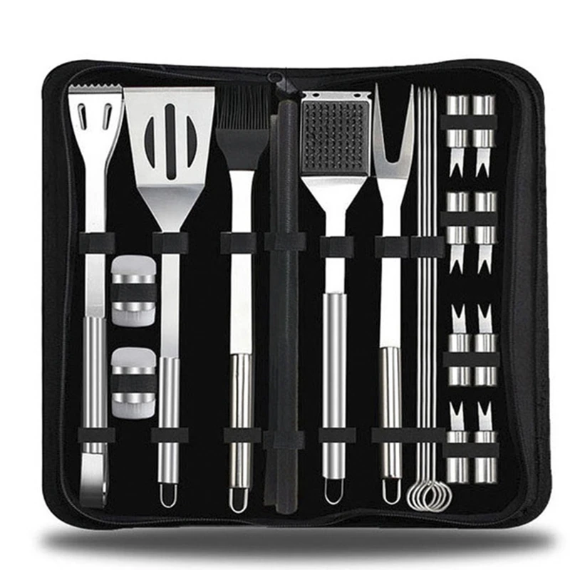 21 шт. набор барбекю из нержавеющей стали костюм портативный инструмент