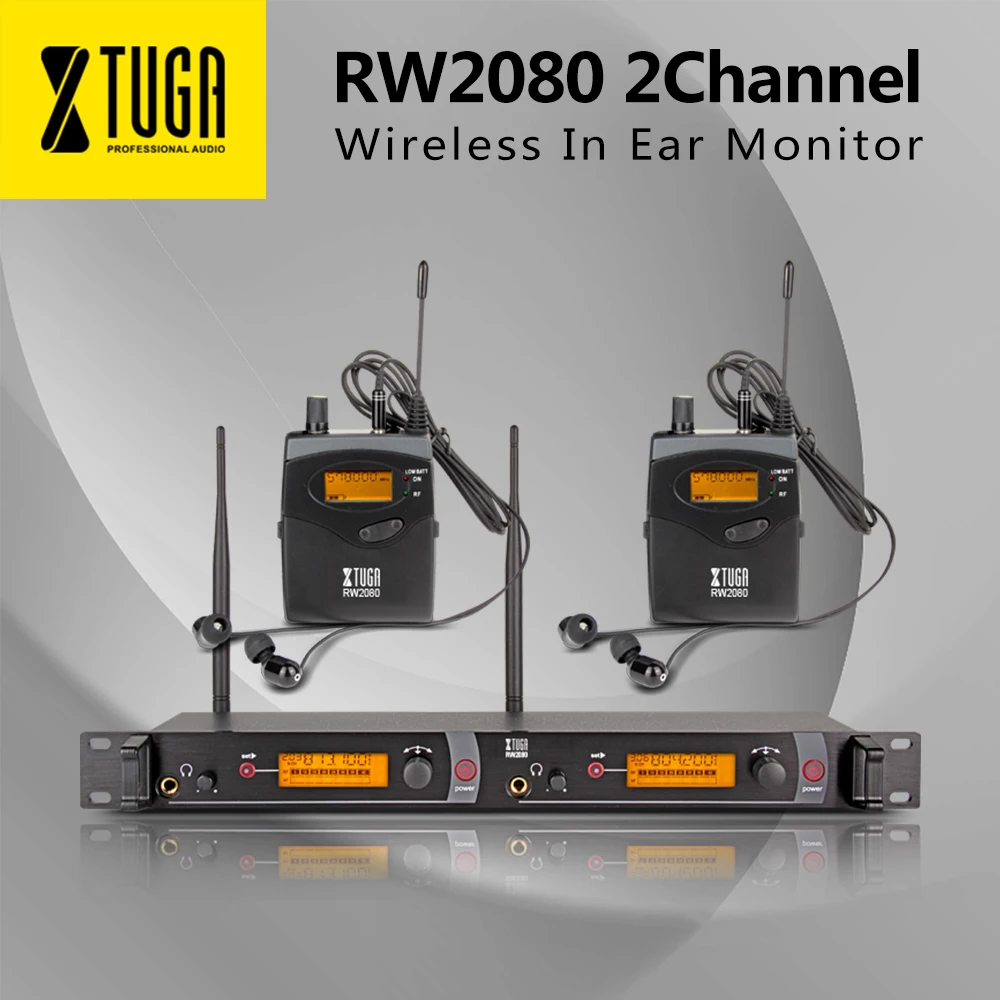 Одежда высшего качества! Rocket Audio RW2080 в ухо монитор система 2 канала 2 бодипак мониторинг с наушниками беспроводной SR2050 тип