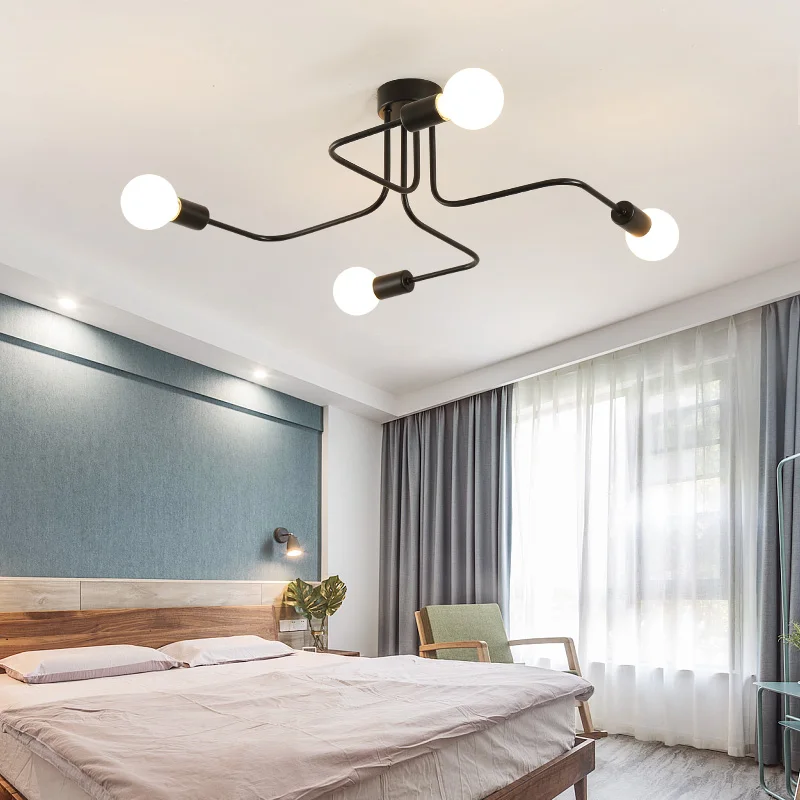 Винтажный железный подвесной светильник потолочный в стиле индастриал лофт