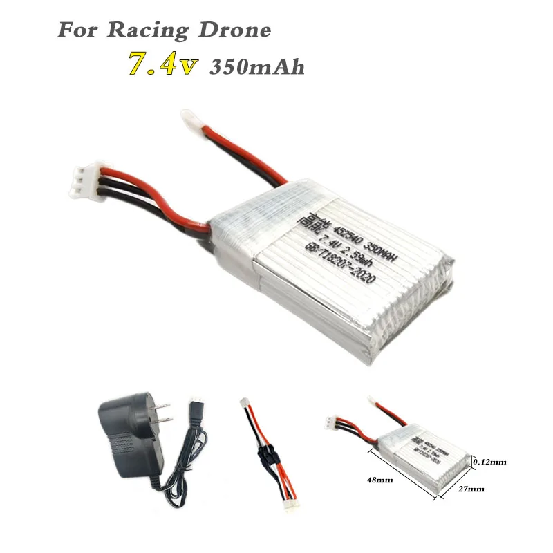 Аккумулятор Lipo 2s 7 4 В 350 мАч 25C XH2.54 штекер для 515 Вт в MJX X401H X402 аксессуары