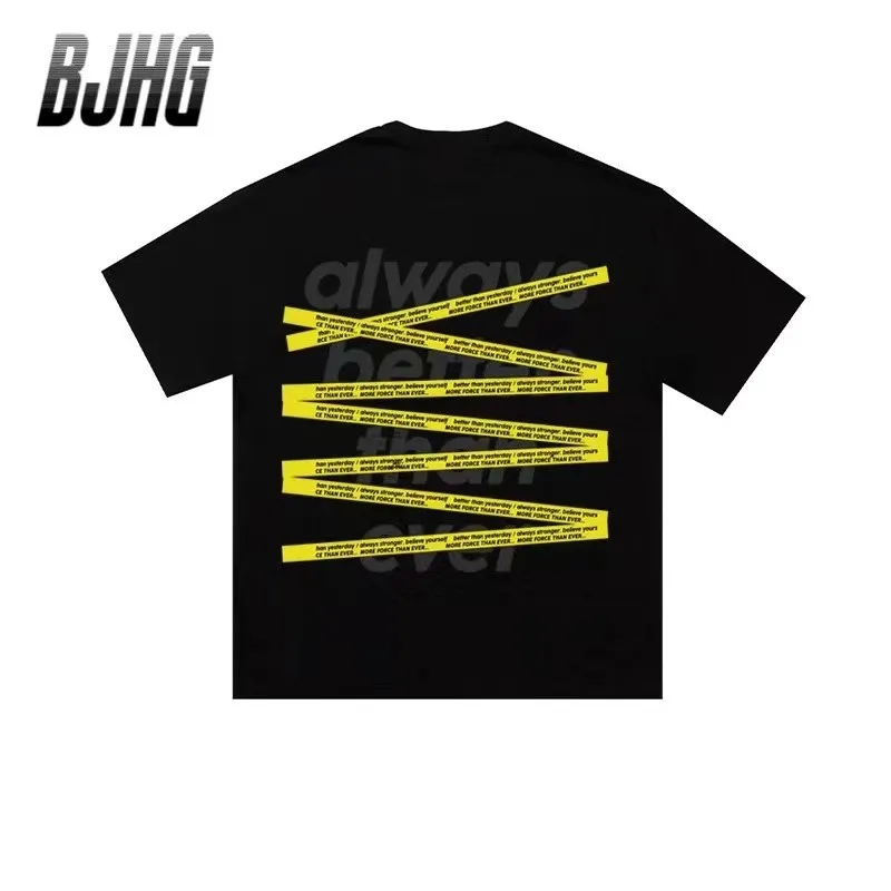 

Cotton Letters Harajuku T-shirt Men's And Women's Round Neck Short-sleeved Large Size T-shirt Men's Top Bottoming Shirt S-7XL