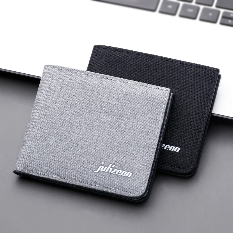 

Холщовый кошелек для мужчин, тонкий ультратонкий мужской бумажник для водительских прав и водительских прав, простой модный бюстгальтер с ...