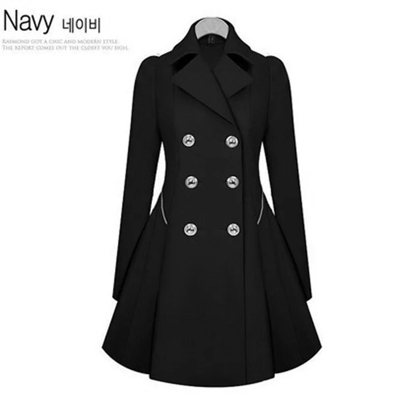 2020 ветровка приталенное двубортное пальто | Женская одежда