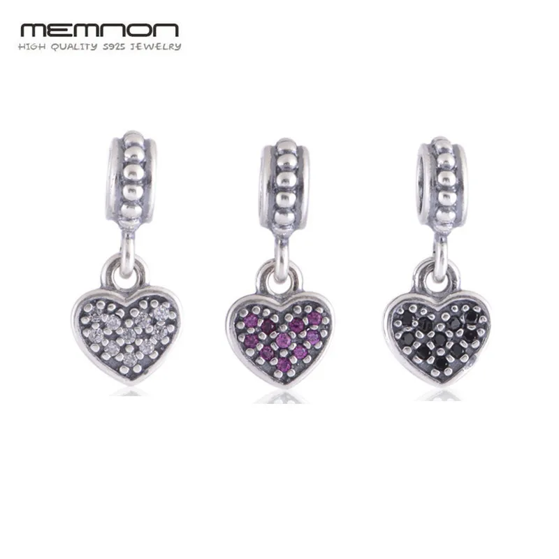 Серебряные подвесные бусины подвески в виде сердец для изготовления ювелирных