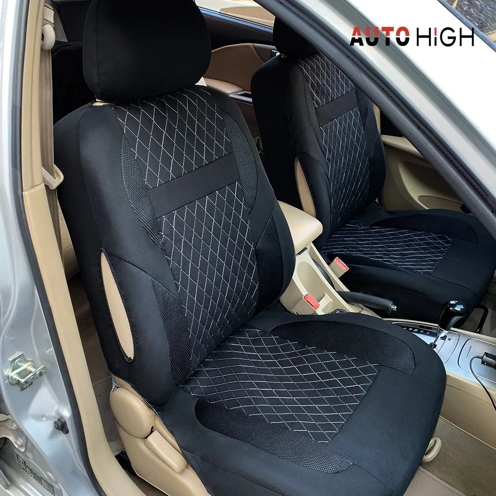 

7 Seats Universal Car Seat Covers AUTOHIGH Brand Fit Most Tire Track Detail Styling Bus Decoration Protector Interior