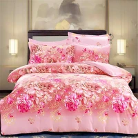 purple rose single piece multi size sheet duvet cover pillowcase pattern bedding set bedding single person double quilt cover