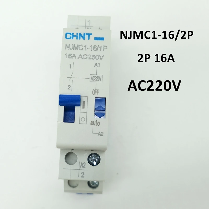 

CHINT Relay NJMC-16/2P 16A AC220V Pulse Relay Control Relay