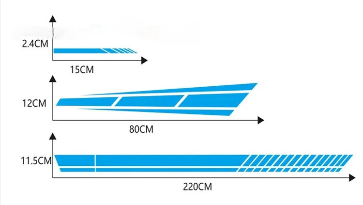 

Body waistline stickers Side skirts Stripes Personalized car stickers Car cover Rearview mirror Vehicle stickers garland