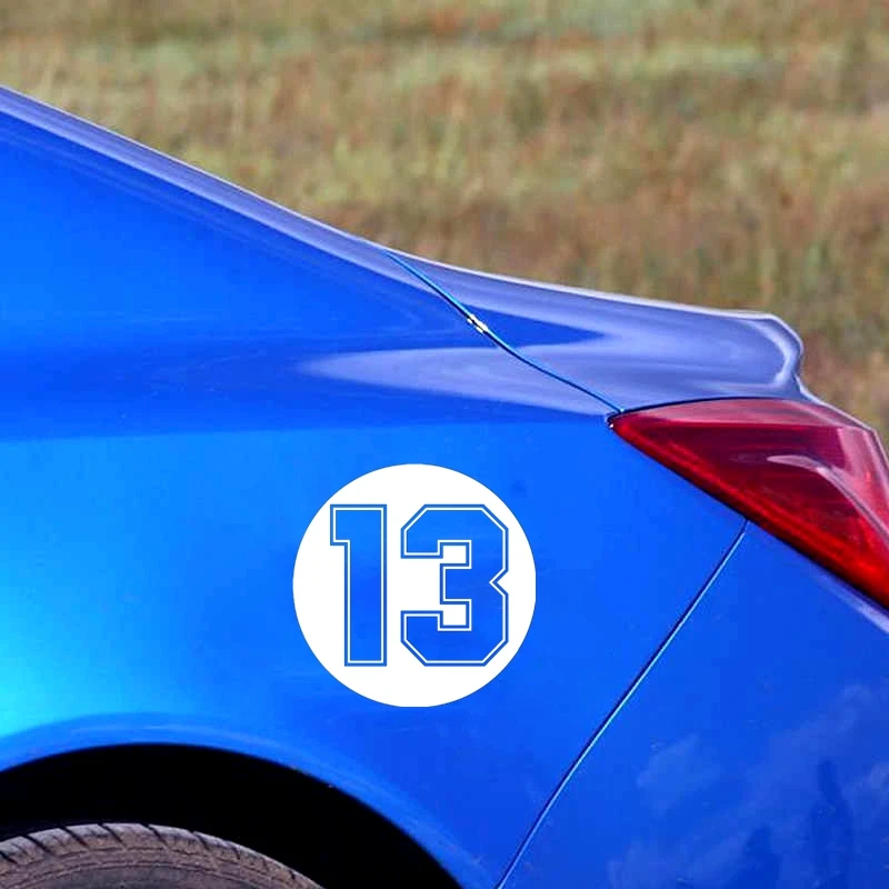 

CK20176# Funny Vinyl Decal Number 13 Car Sticker Waterproof Auto Decors on Truck Bumper Rear Window