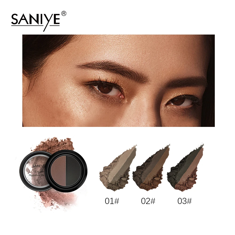 SANIYE 2 вида цветов Профессиональная пудра для бровей тинт Макияж коричневые брови