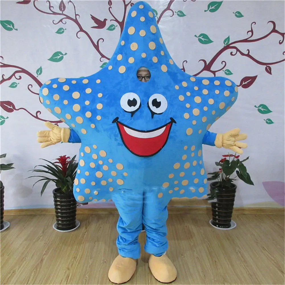 

Sea Star Mascot Costume Starfish Cartoon Suit Cosplay Fancy Party Dress Adults Birthday Cartoon Character Mascot Costume Gift