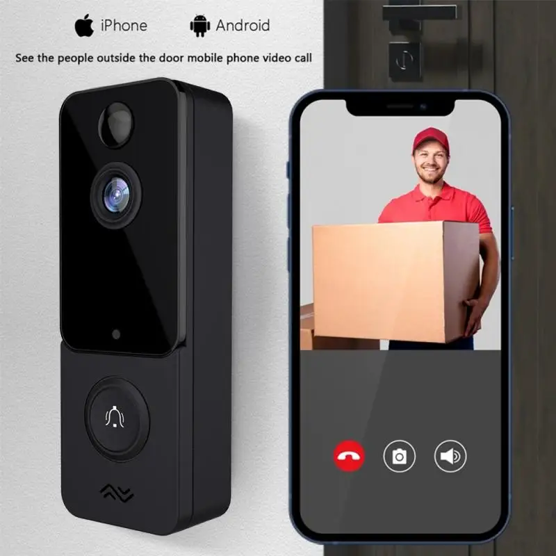 

Умный Видеозвонок T9 IP67, Wi-Fi, 1080P, ночное видение
