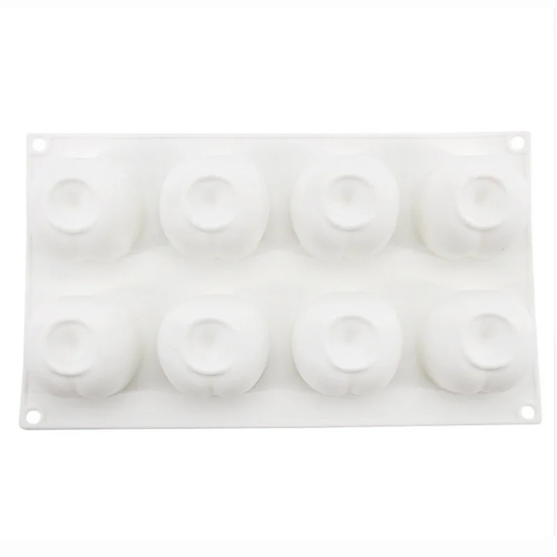 8 полостей в форме яблока 3D силиконовые формы для торта Мусса Кондитерские