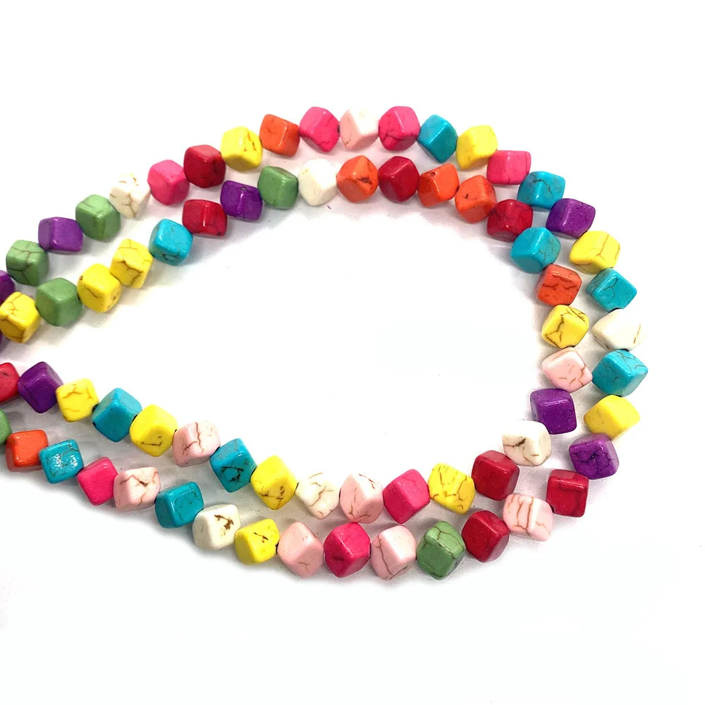 

Synthetic Turquoise Square Beaded DIY Jewelry Handmade Jewelry Creation Exquisite Accessories Creative Gift Making Wholesale