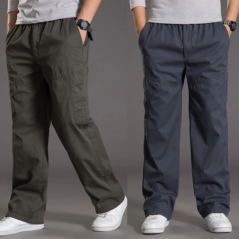 

Loose Casual Pants Men plus-Sized Overalls Large Size Men's plus-Sized Long Cotton Pants Fat Pants cargo pants