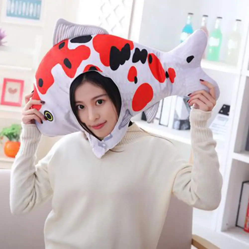 Головной убор в виде милой золотой рыбки без наполнения приятные для кожи