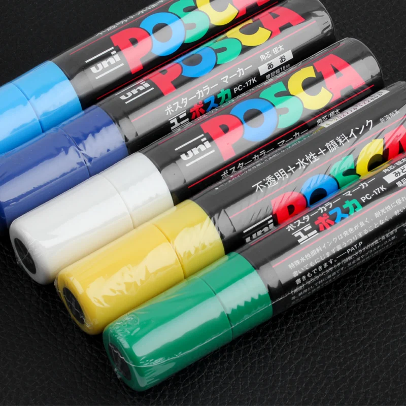 21/24 Color Mitsubishi PC-1M/3M/5M POSCA POP Poster Water-based Advertising Pen Marker 0.7-2.5MM Painting Graffiti