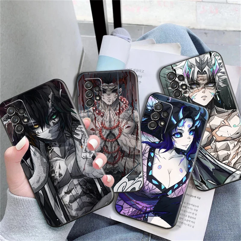 

Phone Case For Samsung Galaxy A11 A21S A31 A41 A42 A51 A52 A71 A72 4G 5G TPU Cartoon Japan Anime Demon Slayer Black Cover