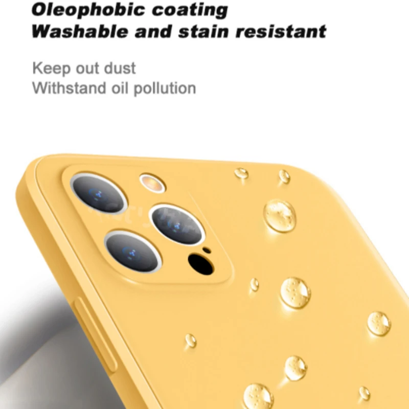 

Square Liquid Silicone Phone Case For iPhone 13Pro MAX 11 12 XR XS Max 7 8 Plus Luxury Official Full Lens Protection Soft Cover