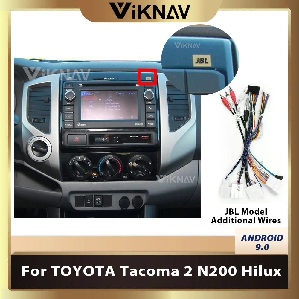 Автомобильная Мультимедийная магнитола IPX6 12 1 дюйма Android для TOYOTA Tacoma 2 N200 Hilux 2005-2015