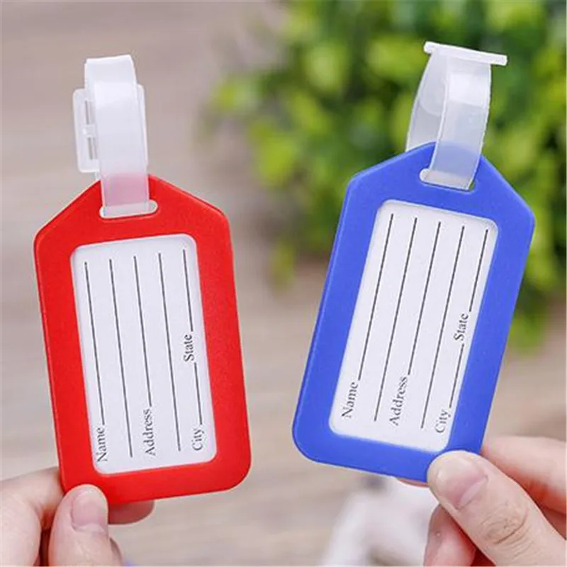 2 шт. дорожные багажные бирки полиэтиленового пакета кулон Портативный Имя Адрес