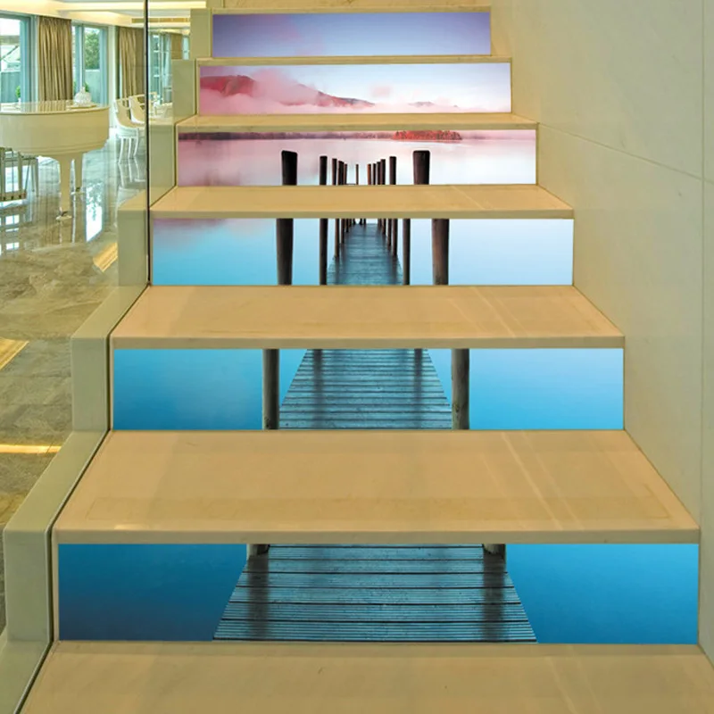 Yooap новый креативный деревянный мост лестница Настенная Наклейка украшение дома