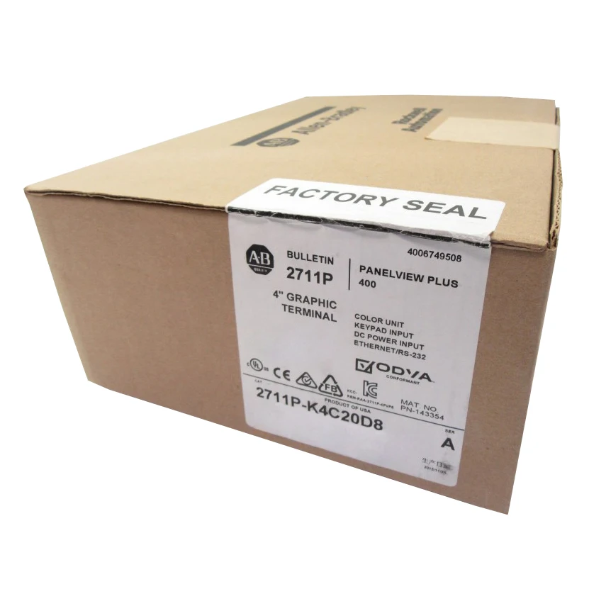 

Новый оригинальный Allen Bradley PanelView Plus 400 2711P-K4C20D8