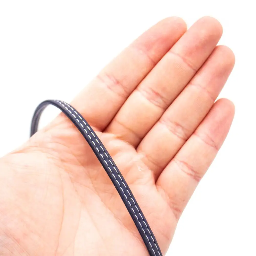 

10meter 5mm flat blue cork cord COR-519