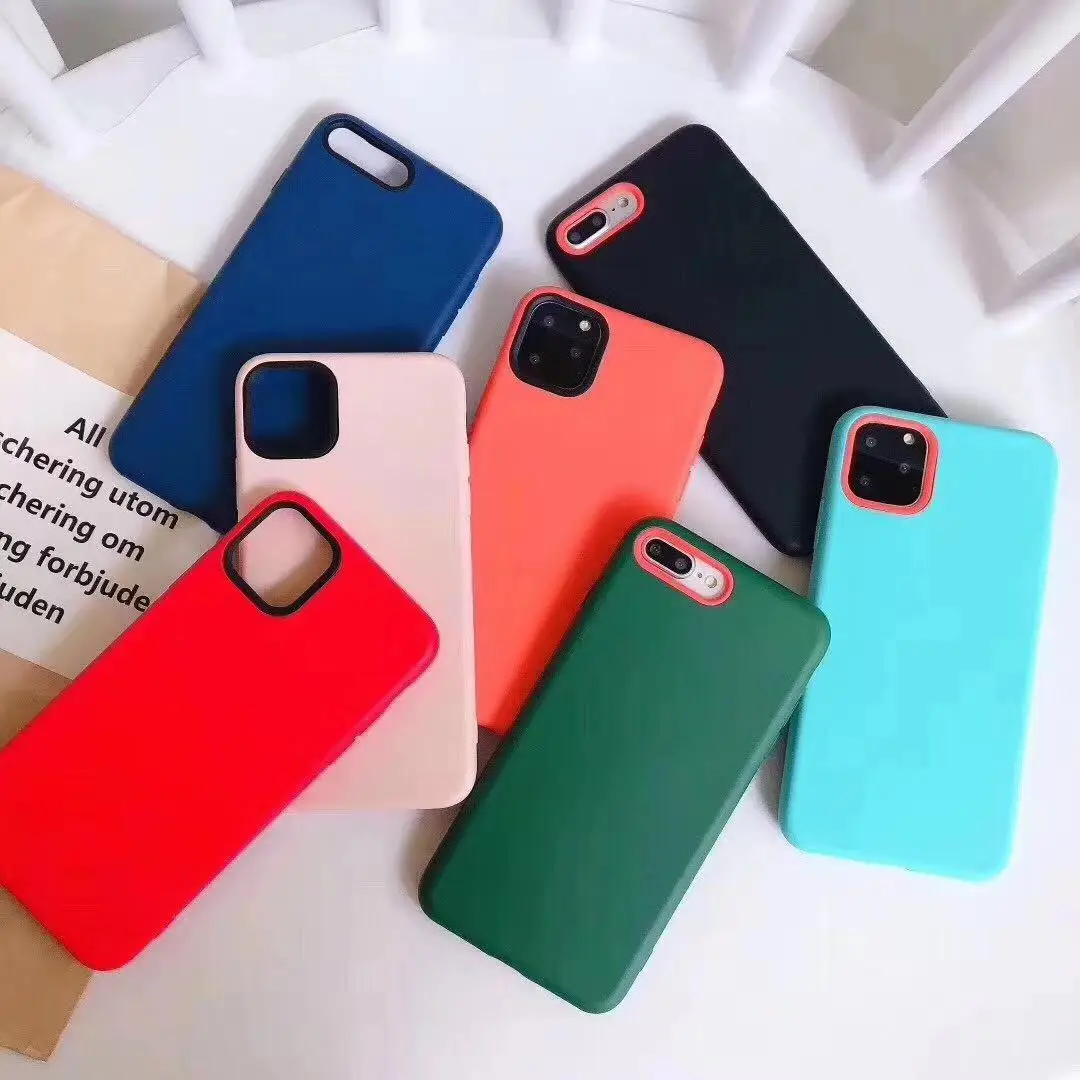 Жидкий цветной контрастный силиконовый iPhone11/11PRO/Apple x Чехол для мобильного телефона XS MAX/XR все включено мягкий чехол iPhone6/7/8