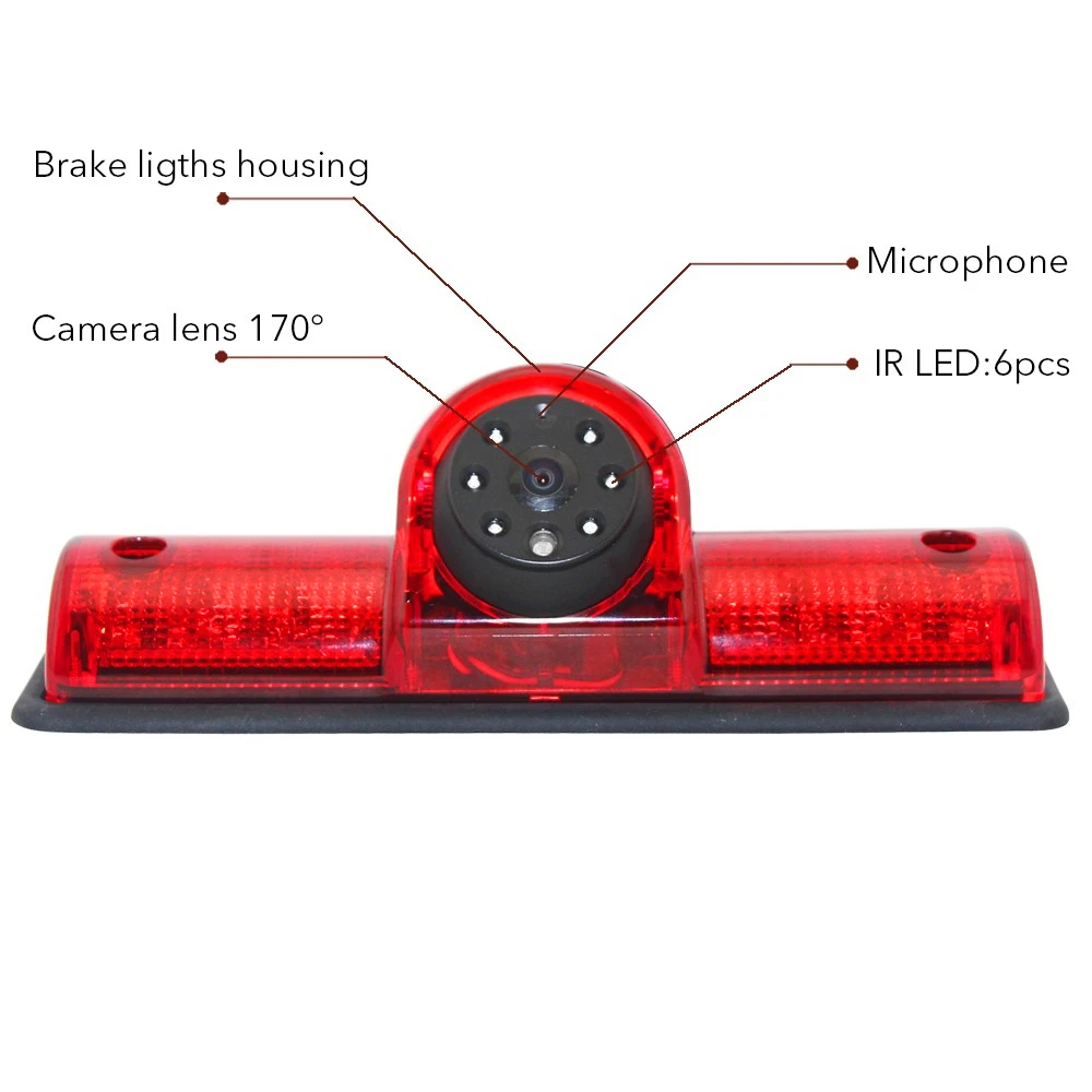 

HD 720p Night Vision 3rd Brake Light Reverse Camera Rear Backup Camera for Nissan NV 1500 2500 3500 NV Cargo van Transporter