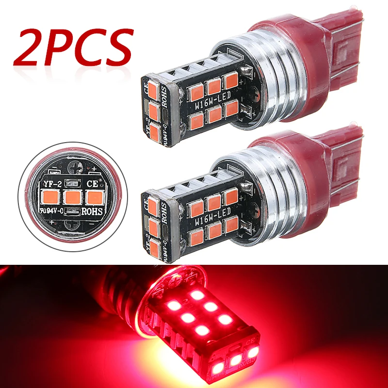 Universal 2pcs Car Auto 7443 Red LED Strobe Flash Blinking Brake Tail Light Parking Bulbs Lamp Accessories Parts | Автомобили и