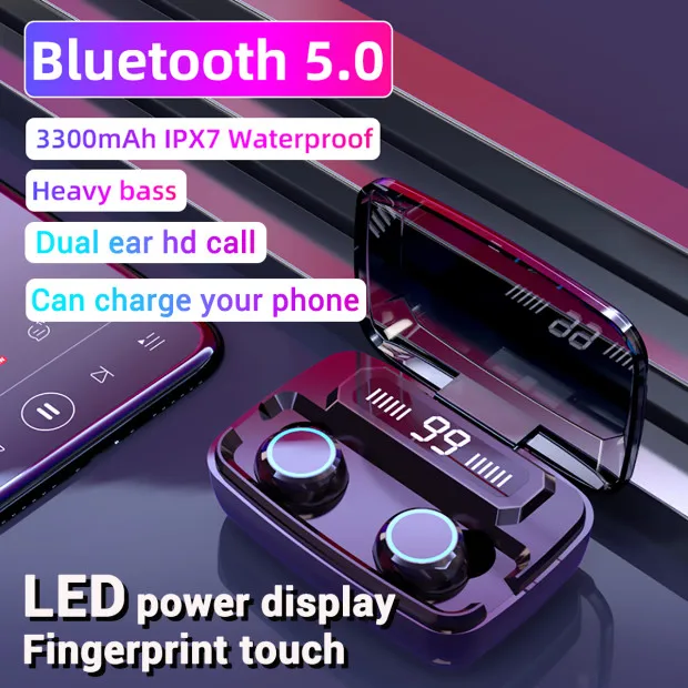 M11 Bluetooth наушники беспроводные TWS 5 0 стерео гарнитура шумоподавление с микрофоном