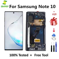 100 test super amoled lcd screen for samsung galaxy note 10 n970 n950f lcd display touch screen digitizer with frame