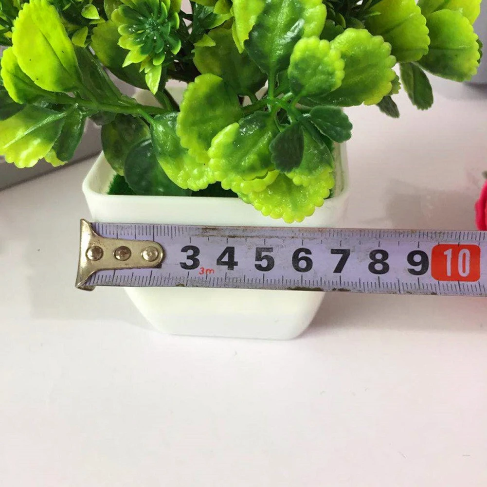 1 шт. искусственные цветы пластиковые растения в горшке бонсай для дома свадьбы