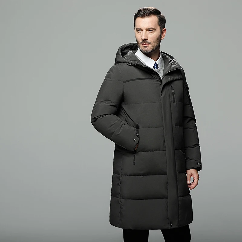 

Long section down jacket coat thick middle-aged casual warm winter men's clothing