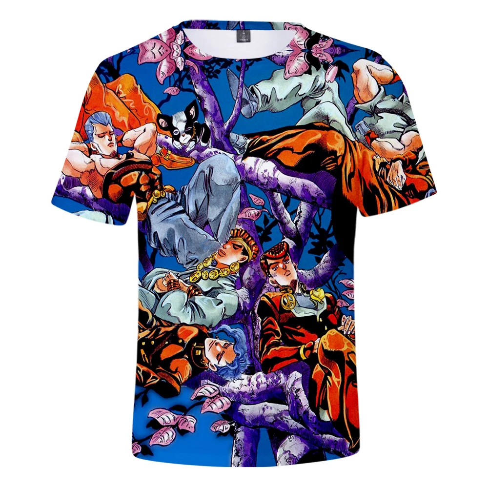 Футболка с коротким рукавом для мужчин и женщин модная тенниска 3D-принтом Джоджо