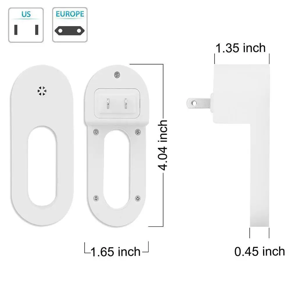 Умный светодиодный оптический датчик ночник Настенный штекер теплый белый для