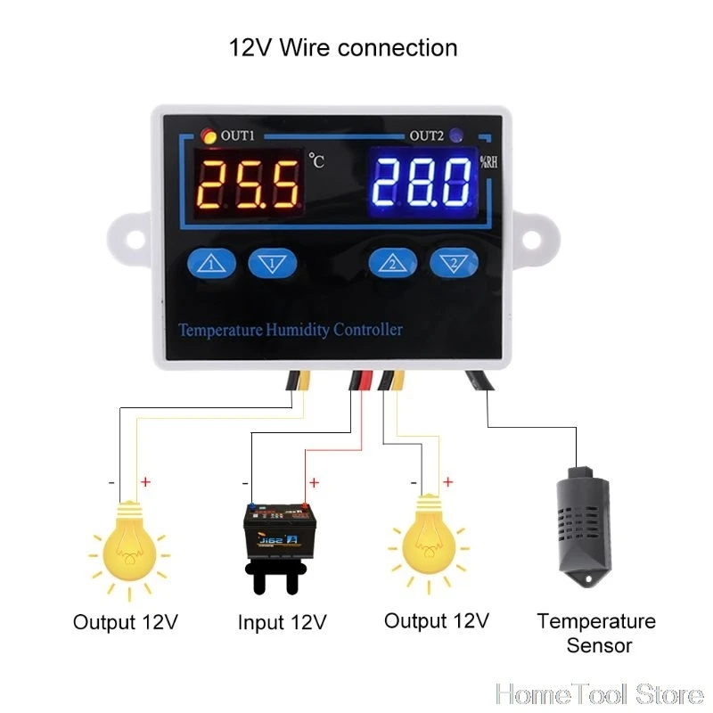 Цифровой термостат влажности Управление Инкубатор 10A прямая Выход гигрометром
