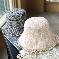 ladies classic fisherman hat spring and summer small fragrant wind fringed basin hats elegant travel wild flat sun cap