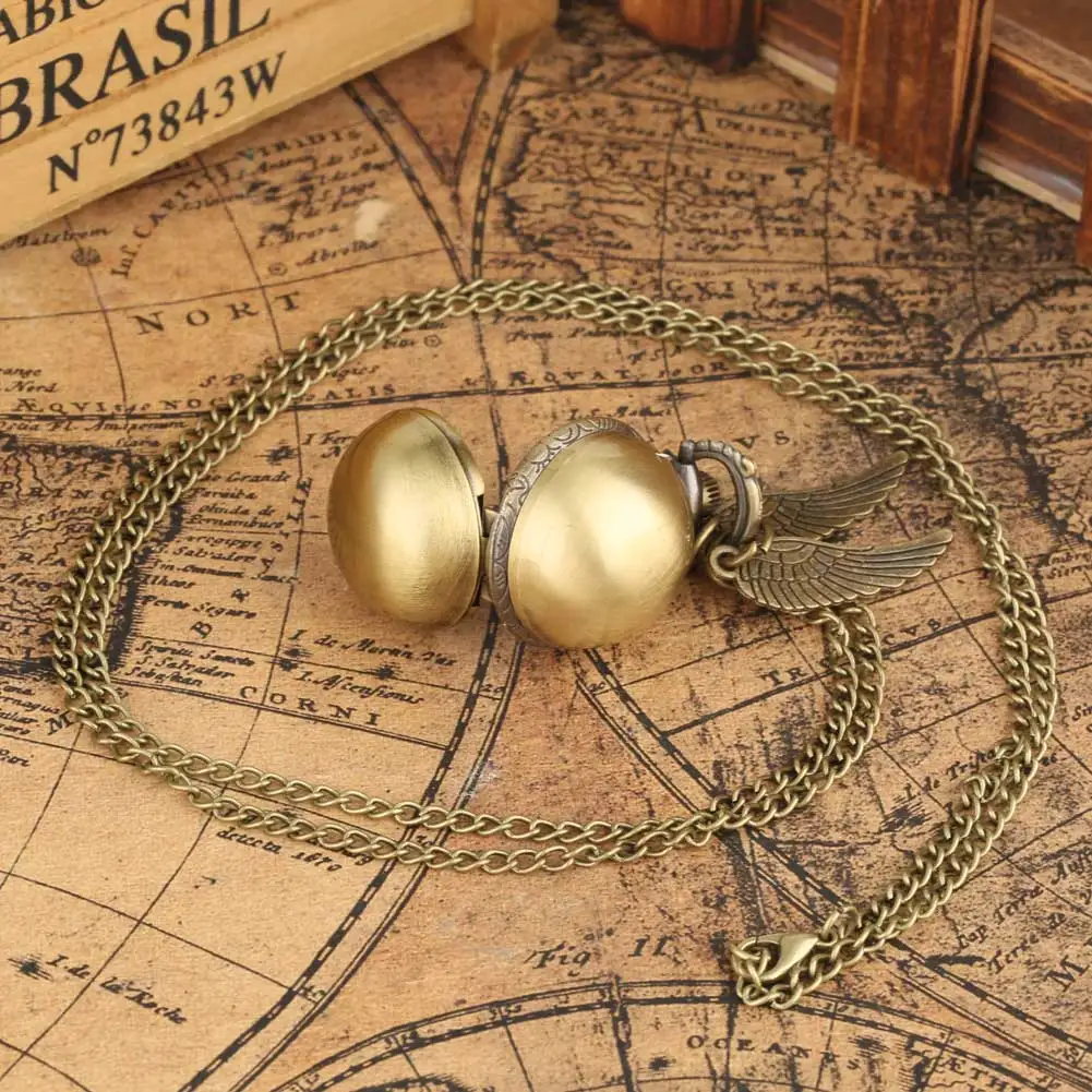 Кварцевые карманные часы для женщин и мужчин с подвеской в форме шара колье