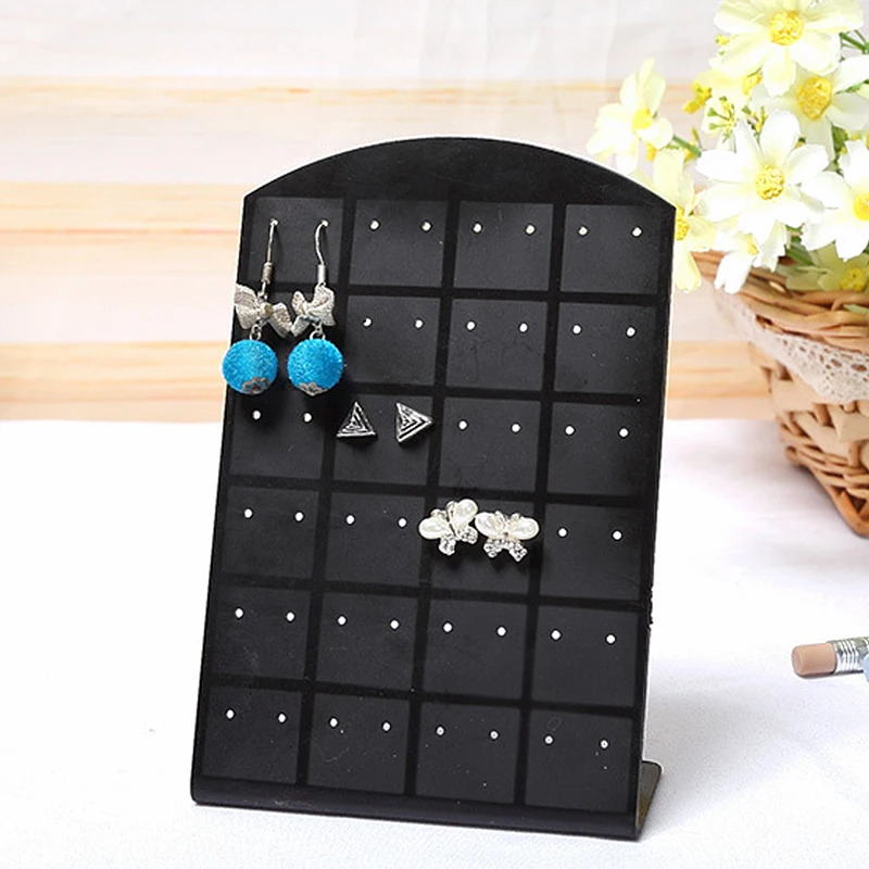 Ear Stud Small Display Stand Fashion Black White Jewelry Tool Showcase Light Convenience Earrings Rack | Украшения и аксессуары